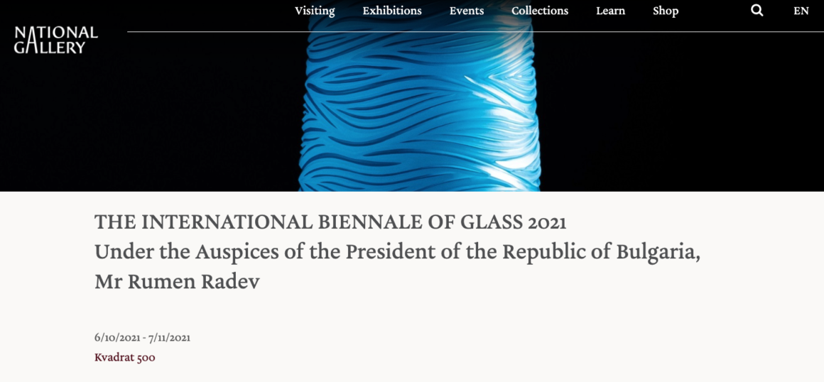 National Gallery Kvadrat 500: THE INTERNATIONAL BIENNALE OF GLASS 2021